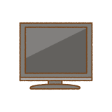 4:3の液晶テレビのフリーイラスト Clip art of 4:3 LCD TV