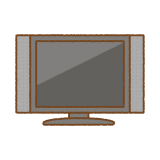 4:3の液晶テレビのフリーイラスト Clip art of 4:3 LCD TV