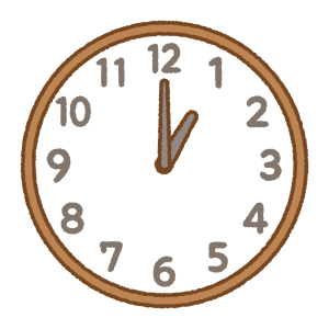 時計のフリーイラスト Clip art of analog-clock
