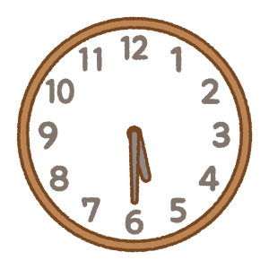 時計のフリーイラスト Clip art of analog-clock