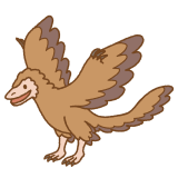 始祖鳥のフリーイラスト Clip art of archaeopteryx