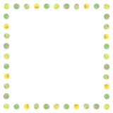 梅の実の正方形フレーム素材のフリーイラスト Clip art of japanese-apricot square frame
