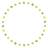 梅の実の丸フレーム素材のフリーイラスト Clip art of japanese-apricot circle frame