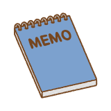 メモ帳のフリーイラスト Clip art of memo-pad