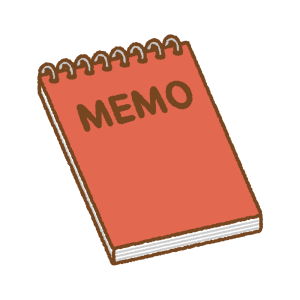 メモ帳のフリーイラスト Clip art of memo-pad