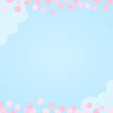 桜の花びらの背景素材のフリーイラスト Clip art of sakura petals background