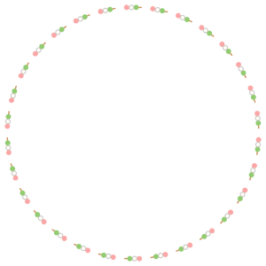 三色だんごの丸フレーム素材のフリーイラスト Clip art of sanshoku-dango circle frame
