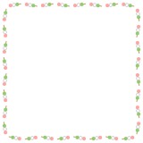 三色だんごの正方形フレーム素材のフリーイラスト Clip art of sanshoku-dango square frame