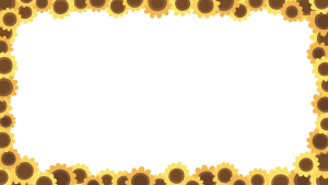ヒマワリの背景素材のフリーイラスト Clip art od sunflower background