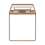 洗濯機のフリーイラスト Clip art of washing-machine