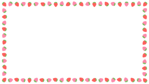 イチゴの映像フレーム素材のフリーイラスト Clip art of strawberry video frame