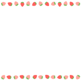 イチゴの映像フレーム素材のフリーイラスト Clip art of strawberry video frame