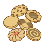 クッキーのフリーイラスト Clip art of cookie