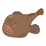 アンコウのフリーイラスト Clip art of goosefish