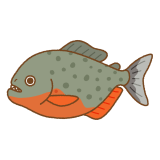 ピラニアのフリーイラスト Clip art of piranha