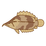 リーフフィッシュのフリーイラスト Clip art of leaffish