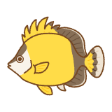 シラコダイのフリーイラスト Clip art of Japanese-butterflyfish