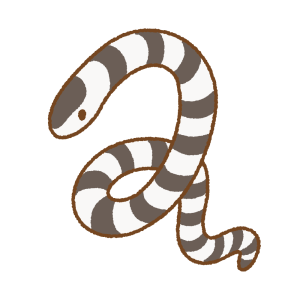 ウミヘビのフリーイラスト Clip art of sea-snake