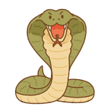 コブラのフリーイラスト Clip art of cobra