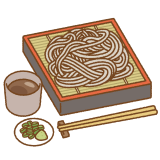 もりそばのフリーイラスト Clip art of mori-soba