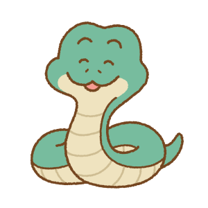 ヘビのキャラクターのフリーイラスト Clip art of snake character