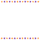 ハロウィンカラーのトランプ柄の映像フレーム素材のフリーイラスト Clip art of halloween trump video frame