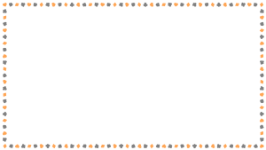 ハロウィンカラーのトランプ柄の映像フレーム素材のフリーイラスト Clip art of halloween trump video frame