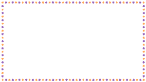 ハロウィンカラーのトランプ柄の映像フレーム素材のフリーイラスト Clip art of halloween trump video frame