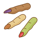 魔女の指クッキーのフリーイラスト Clip art of witch-finger-cookie