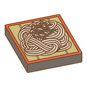 ざるそばのフリーイラスト Clip art of zaru-soba