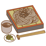 ざるそばのフリーイラスト Clip art of zaru-soba