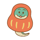 ヘビのだるまのイラスト