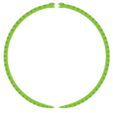 ヘビの丸フレーム素材のフリーイラスト Clip art of snake circle frame