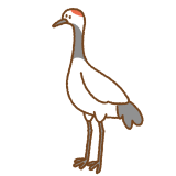 鶴のフリーイラスト Clip art of crane bird