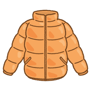 ダウンジャケットのフリーイラスト Clip art of down-jacket