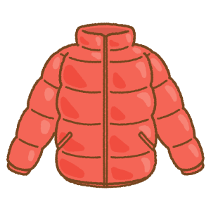 ダウンジャケットのフリーイラスト Clip art of down-jacket