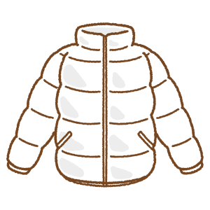 ダウンジャケットのフリーイラスト Clip art of down-jacket