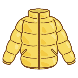 ダウンジャケットのフリーイラスト Clip art of down-jacket