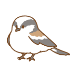 エナガのフリーイラスト Clip art of long-tailed tit