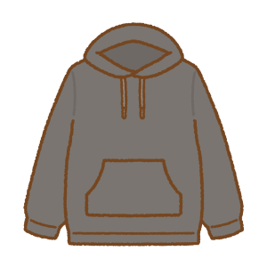 黄色のパーカーのフリーイラスト Clip art of parka