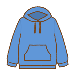 黄色のパーカーのフリーイラスト Clip art of parka