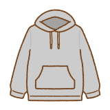 黄色のパーカーのフリーイラスト Clip art of parka