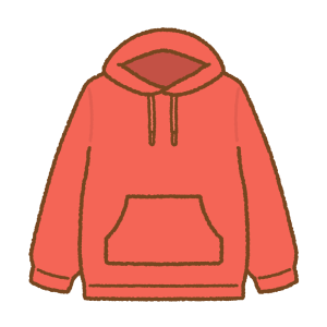 黄色のパーカーのフリーイラスト Clip art of parka