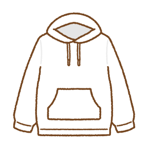 黄色のパーカーのフリーイラスト Clip art of parka