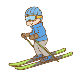 スキーをする人のフリーイラスト Clip art of ski