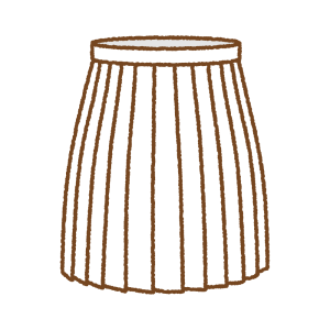 ヒダつきのスカートのフリーイラスト Clip art of pleats-skirt