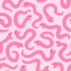 ヘビのパターン素材のフリーイラスト Clip art of snake pattern