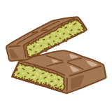 ドバイチョコレートのフリーイラスト Clip art of dubai-chocolate