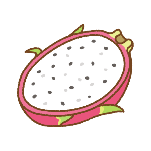 ドラゴンフルーツのフリーイラスト Clip art of pitaya fruits