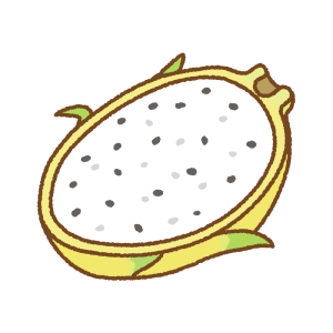 ドラゴンフルーツのフリーイラスト Clip art of pitaya fruits